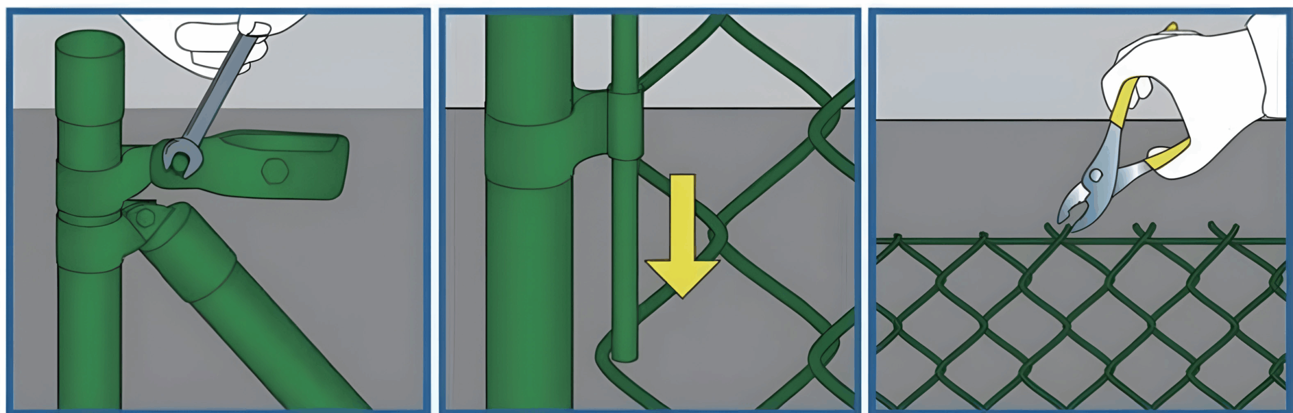 تركيب سياج ربط السلسلة