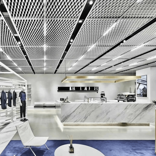 الألومنيوم لوحات السقف شبكة معدنية موسعة Fbrication مخصص