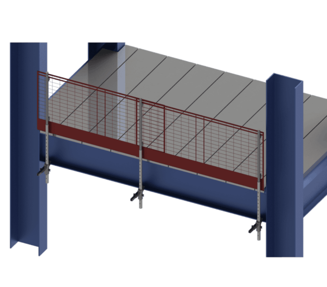 المشبك على الحزم الفولاذية