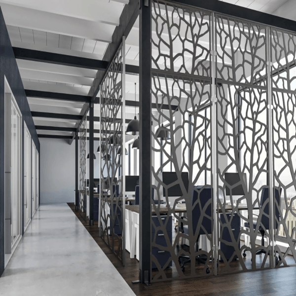 تصنيع جدار تقسيم معدني بالليزر حسب الطلب