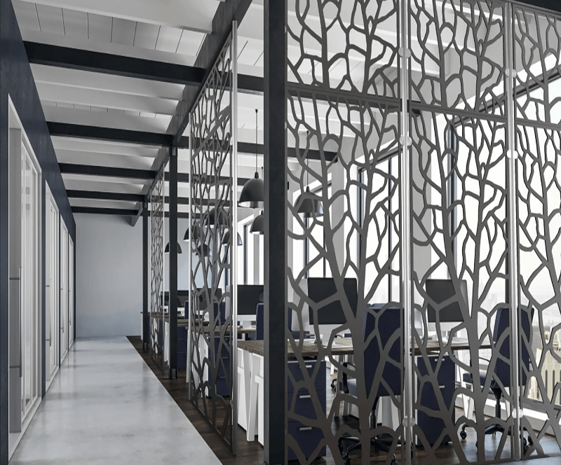 Lazer Kesim Metal Bölme Duvar Özel İmalat