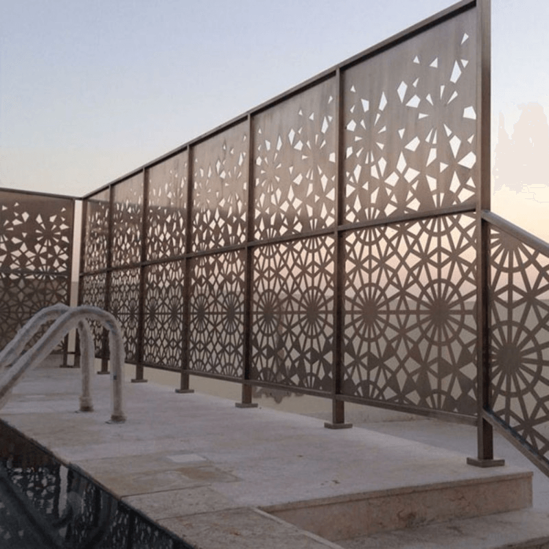 قطع ألواح السياج الزخرفية بالليزر