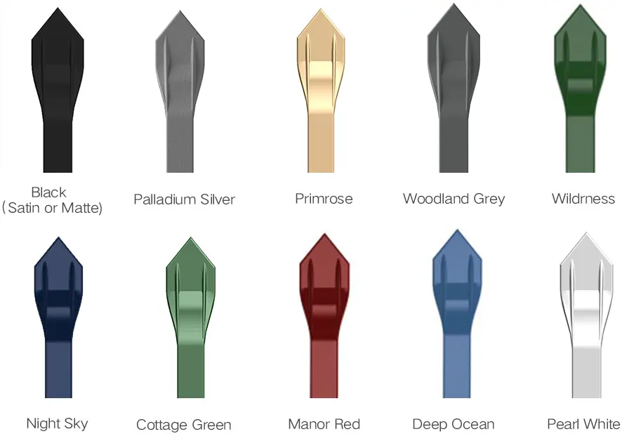 Multiple Color Options of Steel Tubular Fencing Garrison Fence