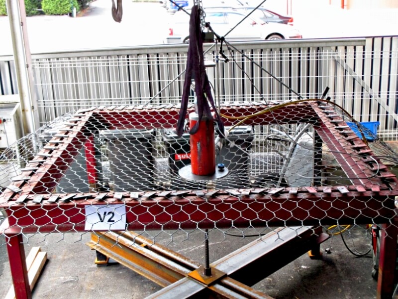 Professional quality control testing for metal fence puncture test in a Chinese factory laboratory