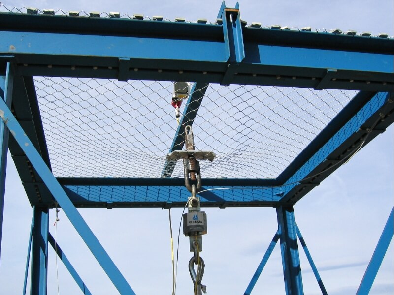 Professional quality control testing for metal fence puncture test in a Chinese factory laboratory