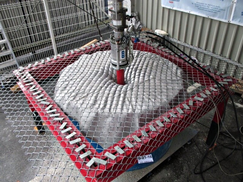 Professional quality control testing for metal fence puncture test in a Chinese factory laboratory